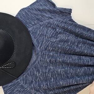 IsaacMizrahiLive! Dress Women M Ribbed Heather Blue T-Shirt Lined Quality Casual